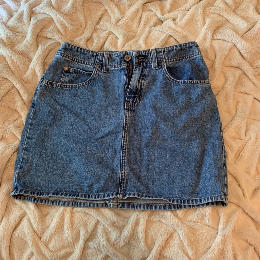 vintage jean skirt